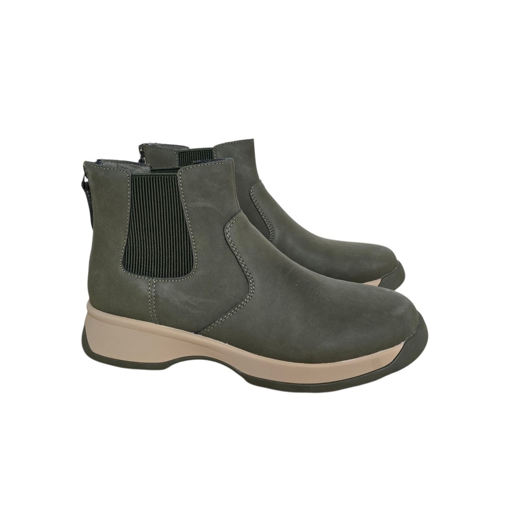 Alegria Freely Olive Green Leather Chelsea Ankle Boots FRN-6330 Womens‎ 38